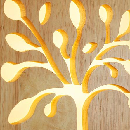 Stylish Wooden LED Wall Lamp