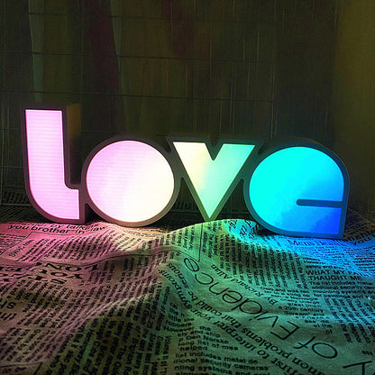 Stylish LED Letter Table Lamp for Bedroom Decor