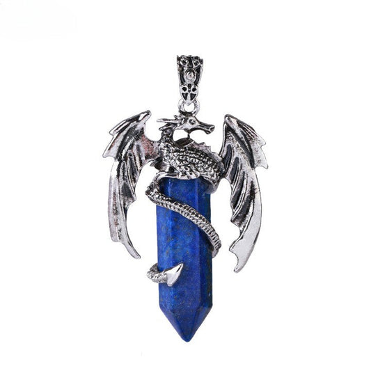 Unique Gemstone Dragon Pendant Necklace - Cofik