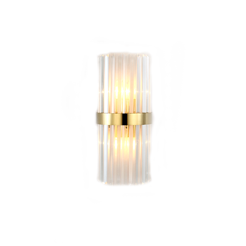 Luxury Gold 2-Light Crystal Wall SconceFixture