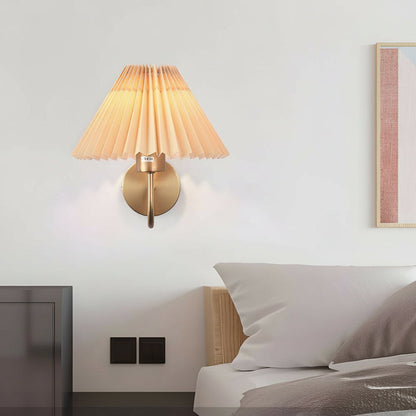 Classic Metal LED Wall Lamp with Textured Shade