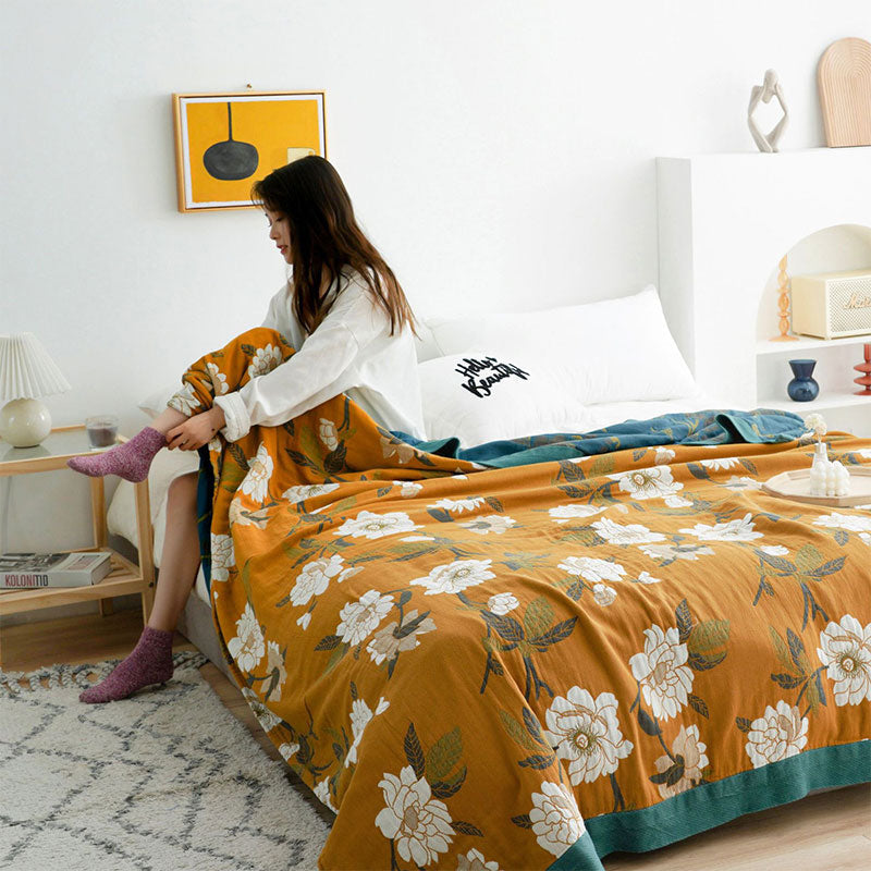 Comfy Vintage Floral Reversible Quilt