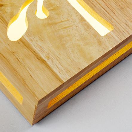 Stylish Wooden LED Wall Lamp