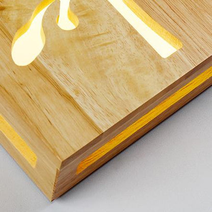 Stylish Wooden LED Wall Lamp