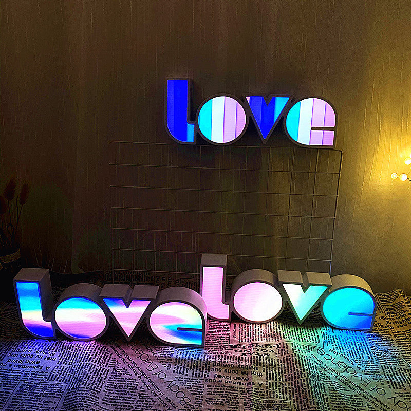 Stylish LED Letter Table Lamp for Bedroom Decor