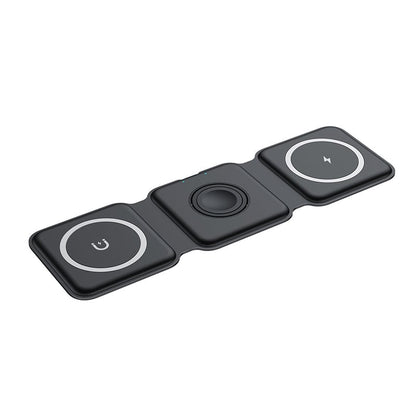 Compact 3-in-1 Portable Wireless Charging Pad