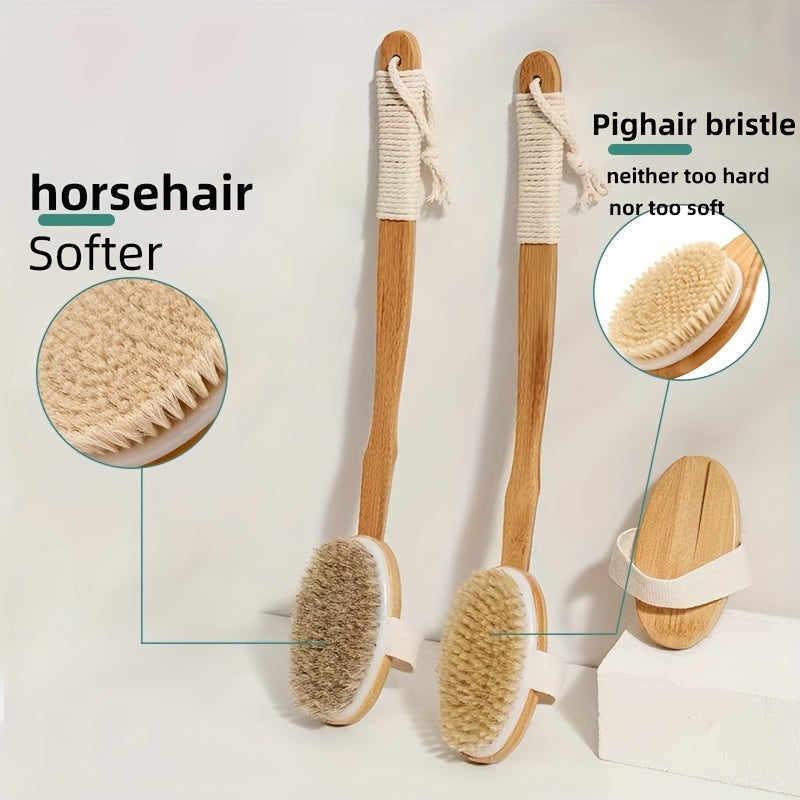 Soft Exfoliating Back Brush with Long Handle
