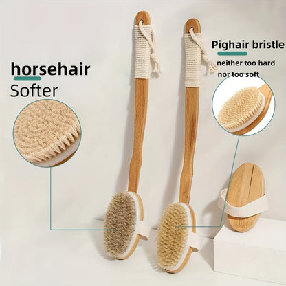 Soft Exfoliating Back Brush with Long Handle