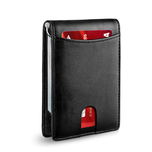 Thin Leather Mens Wallet with RFID Blocking - Cofik