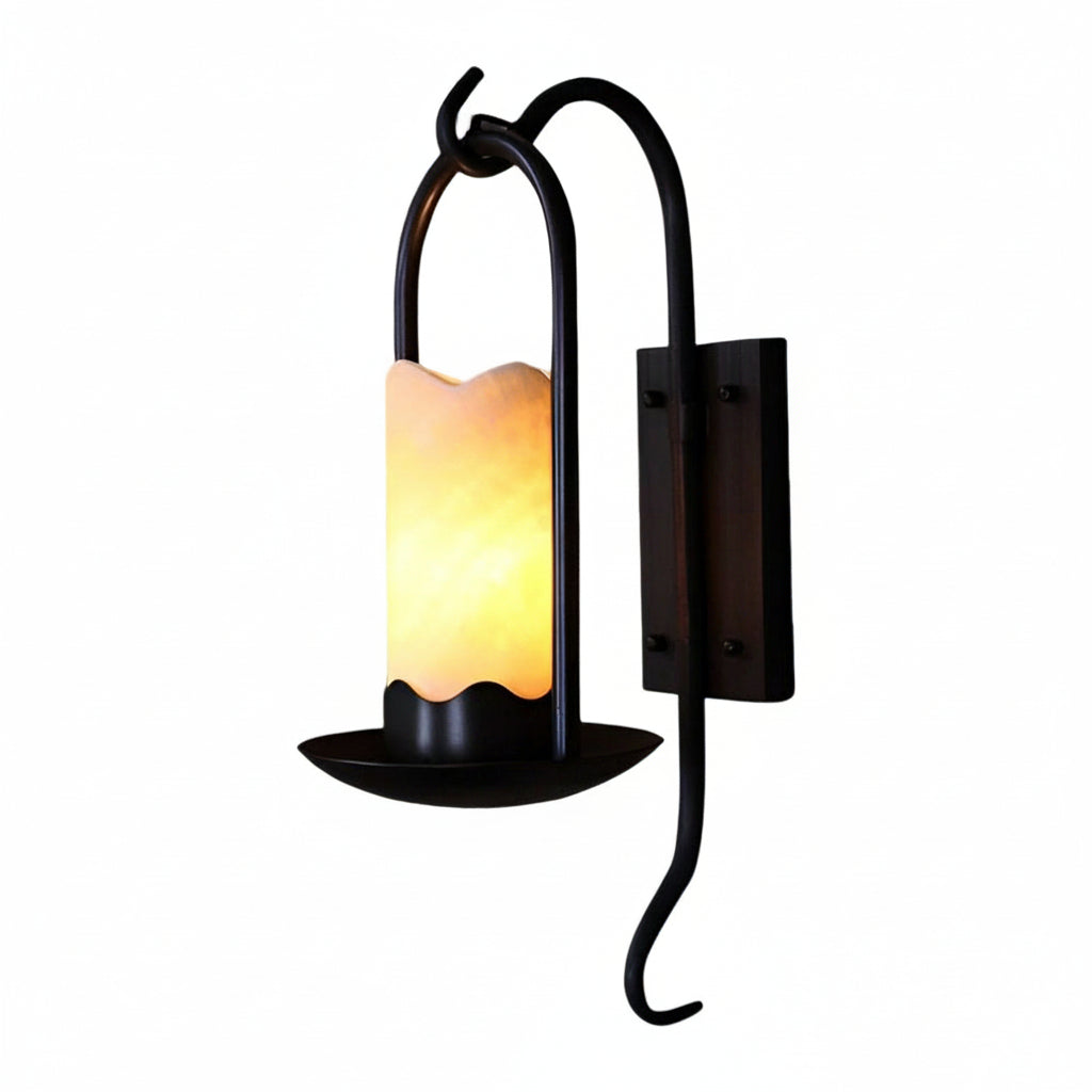 Contemporary LED Wall Light – Sleek Metal Marble Finish - Cofik