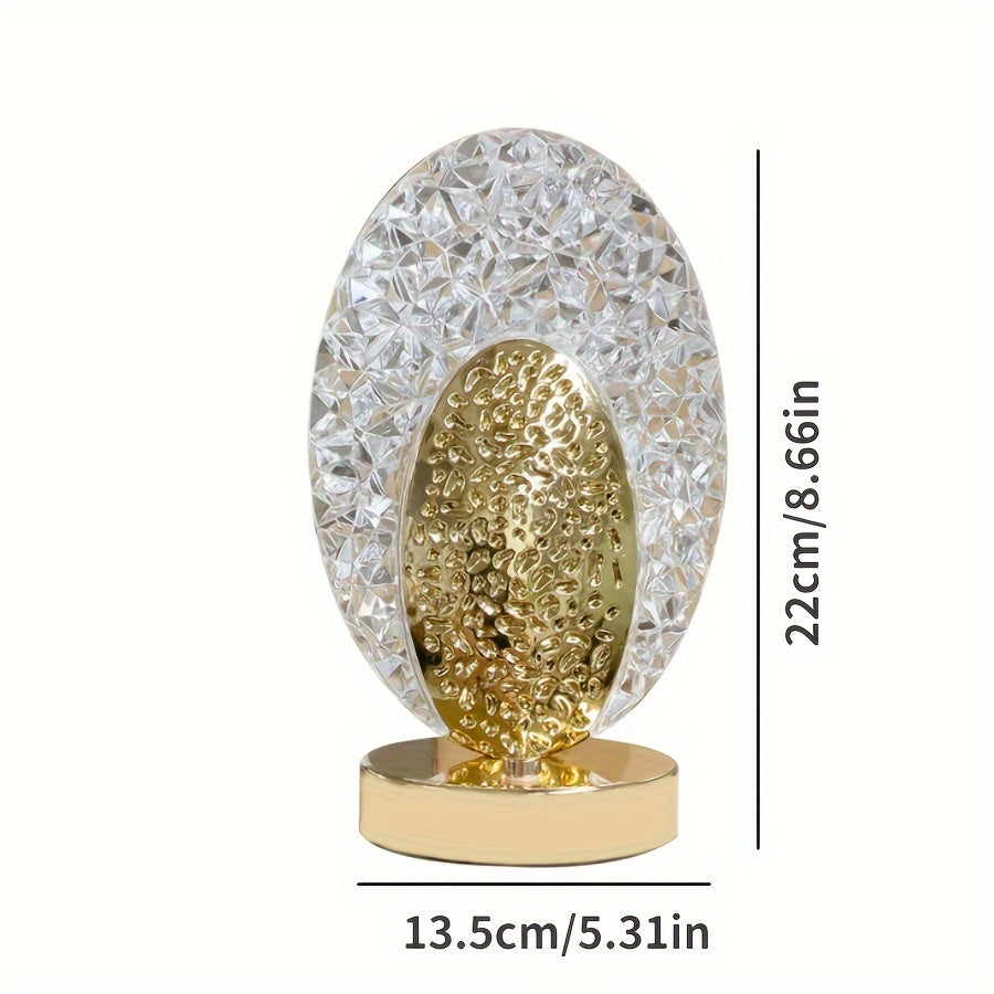 Soft Touch LED Desk Lamp with Decorative Feather Shade
