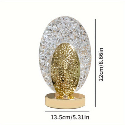Soft Touch LED Desk Lamp with Decorative Feather Shade