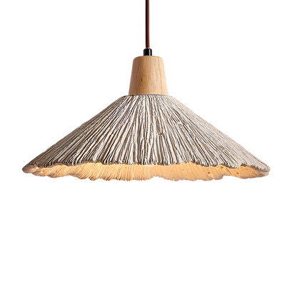 Simple Cream Hanging Pendant Light Fixture