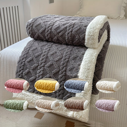 Soft Plush Reversible Fleece Throw Blanket - Cofik