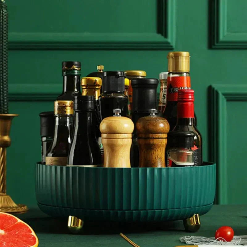 Rotating Storage Turner for Kitchen and Office Use
