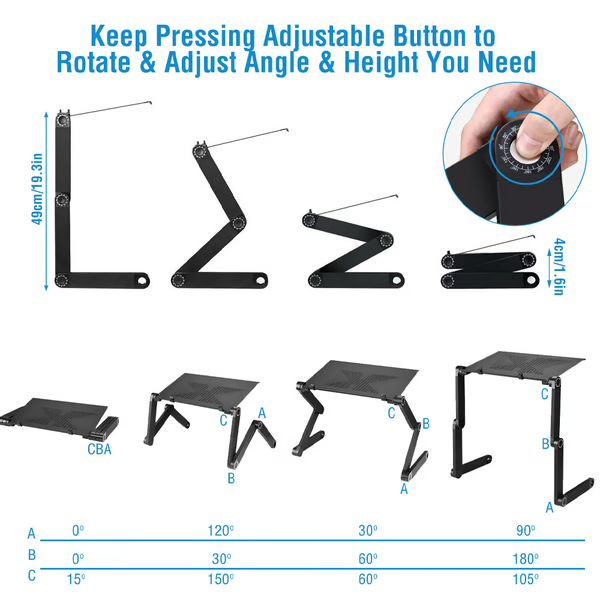 Adjustable Ergonomic Laptop Desk Stand