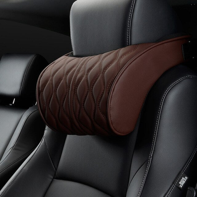 Comfort Travel Pillow Set with Memory Foam Leather
