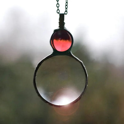 Unique Magnifying Glass Pendant Necklace
