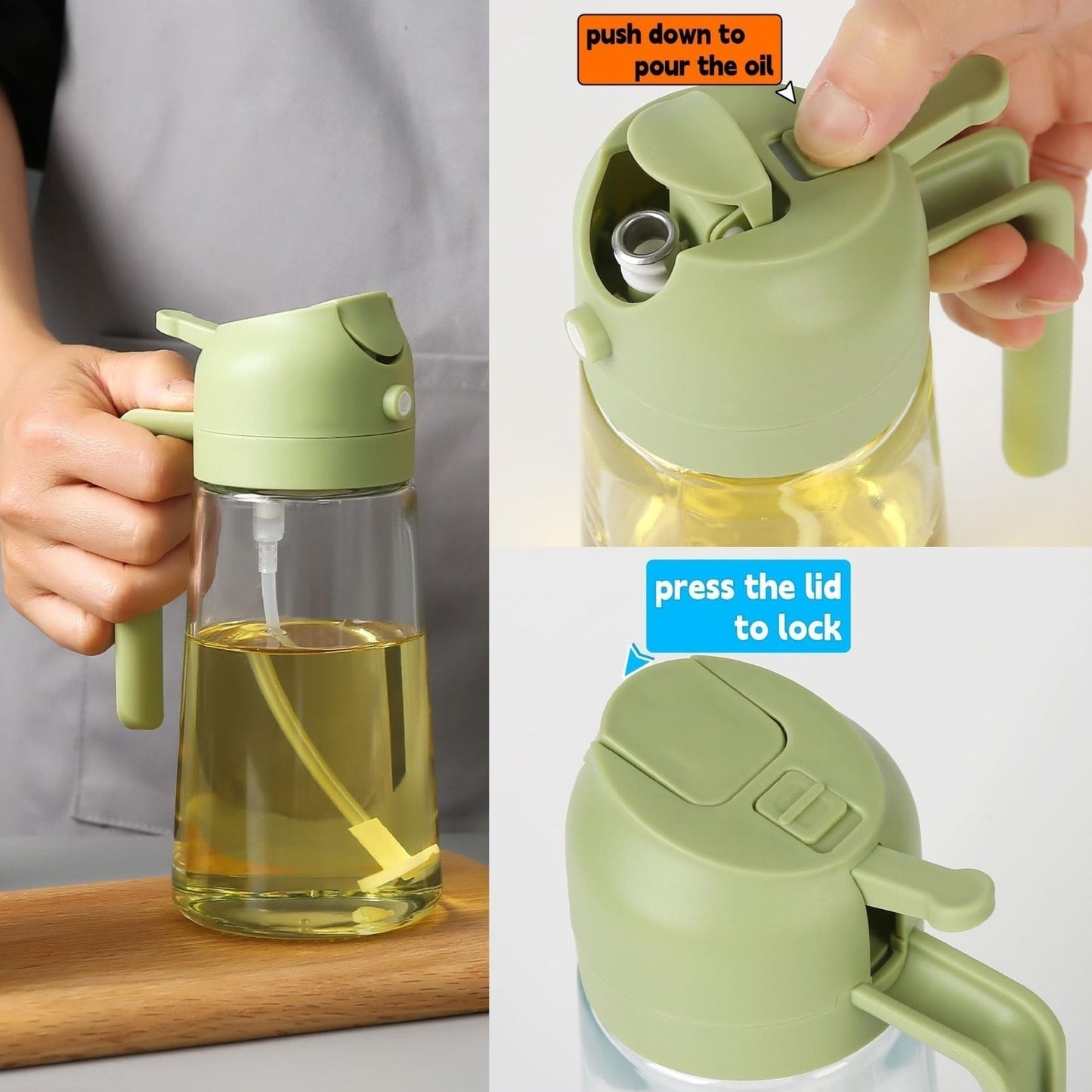 Easy Pour Dual Oil Spray Bottle