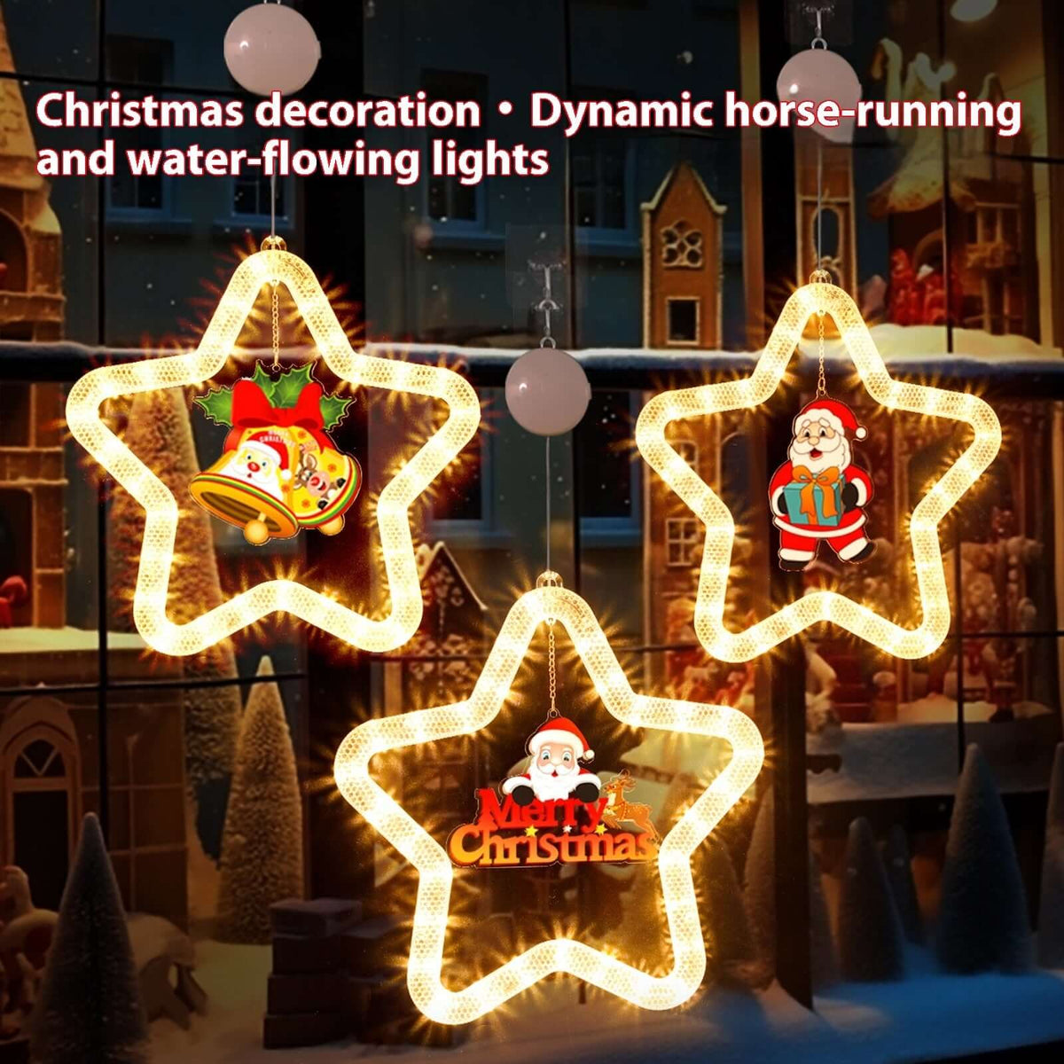 Festive Christmas Star LED Window Light Decoration
