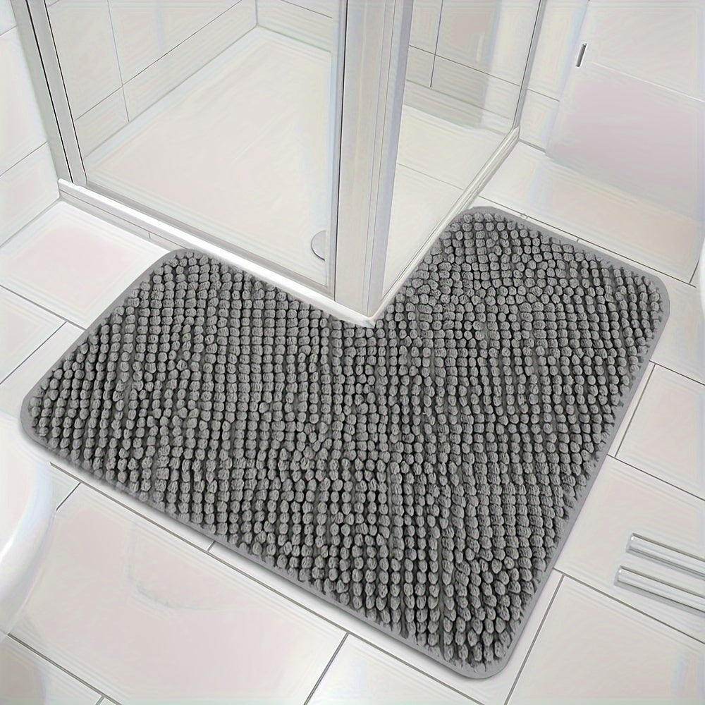 Corner Bathroom Mat, Non Slip L Shape Shower Mat - Cofik