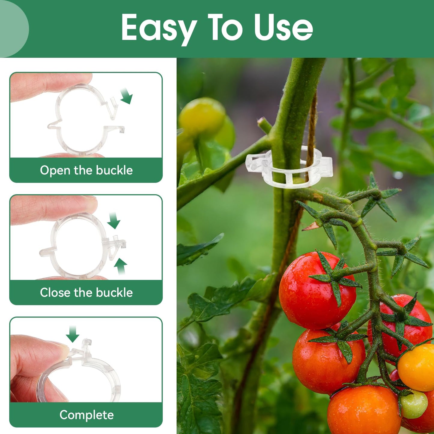Easy Plant Tomato Holders, Garden Trellis Clips