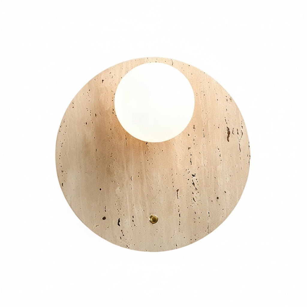 Natural Stone Wall Light - Yellow LED Sconce