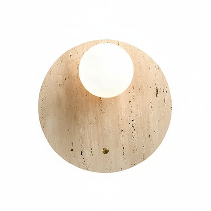 Natural Stone Wall Light - Yellow LED Sconce