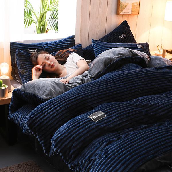 Plush Textured Corduroy Bedding Set