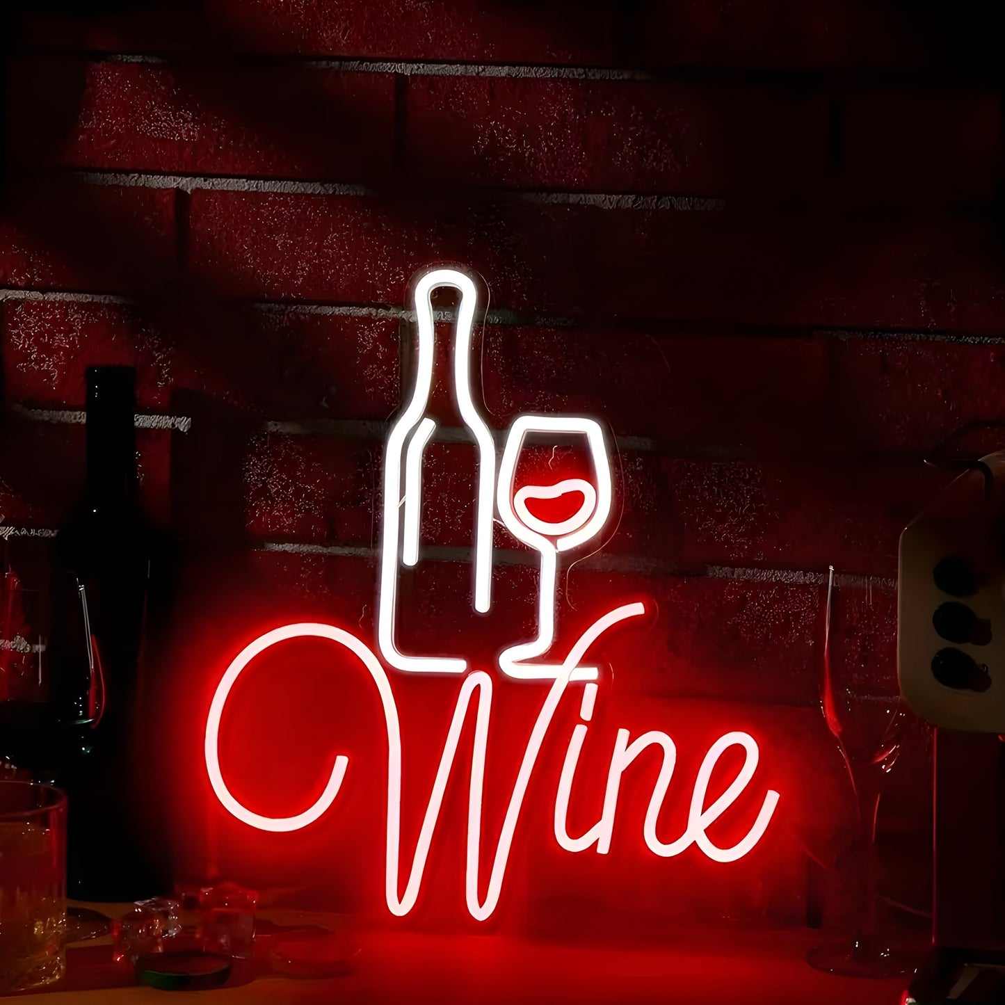 Fun LED Wine Glass Table Light
