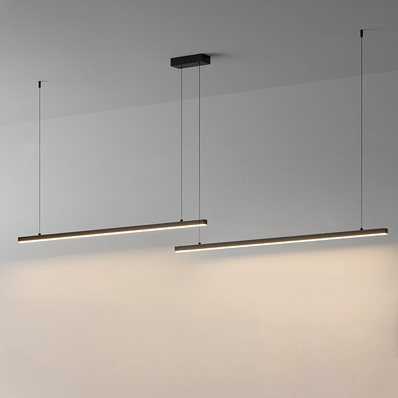 Sleek Metal Kitchen Island LED Pendant Light