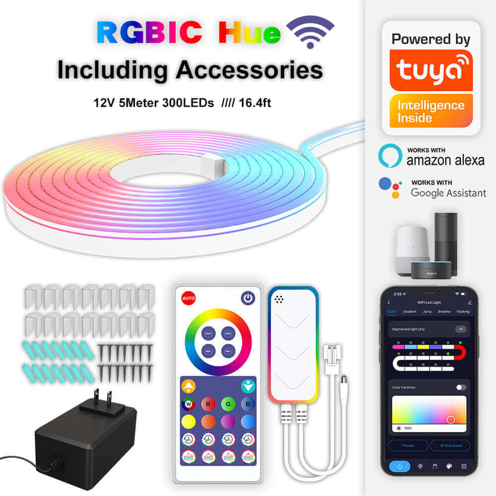 Colorful Music Sync LED Neon Lamp with Remote Control
