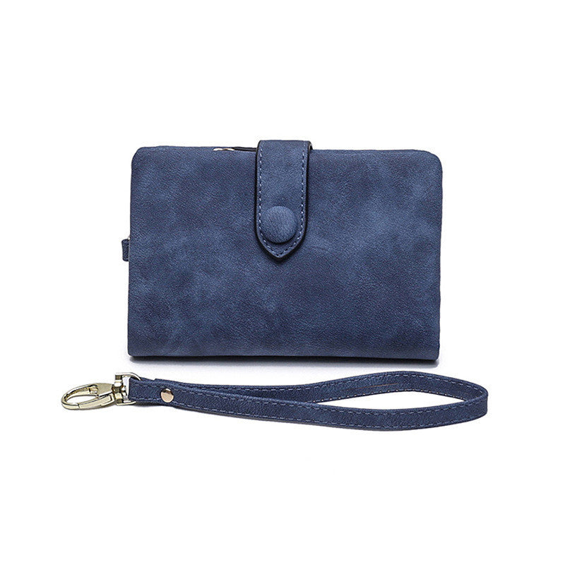 Compact Ladies Leather Tri Fold Wallet
