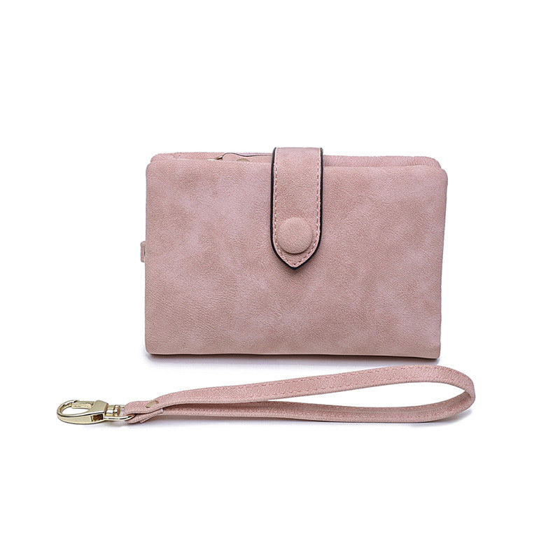 Compact Ladies Leather Tri Fold Wallet