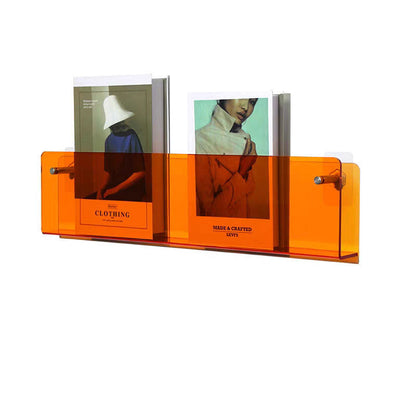 Clear Wall Mount Book Shelf Storage Display Rack