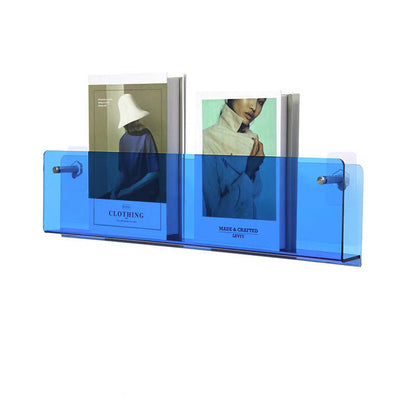 Clear Wall Mount Book Shelf Storage Display Rack
