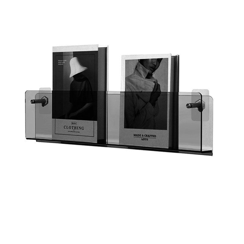 Clear Wall Mount Book Shelf Storage Display Rack
