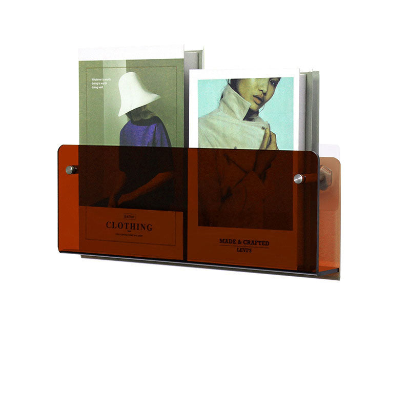 Clear Wall Mount Book Shelf Storage Display Rack