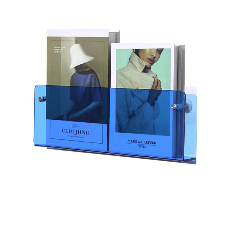 Clear Wall Mount Book Shelf Storage Display Rack