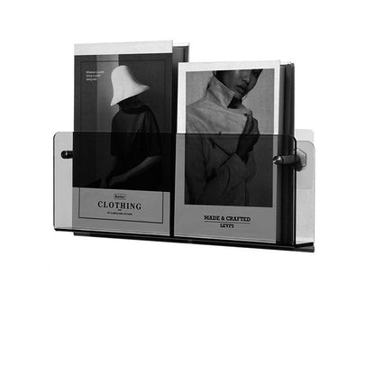Clear Wall Mount Book Shelf Storage Display Rack