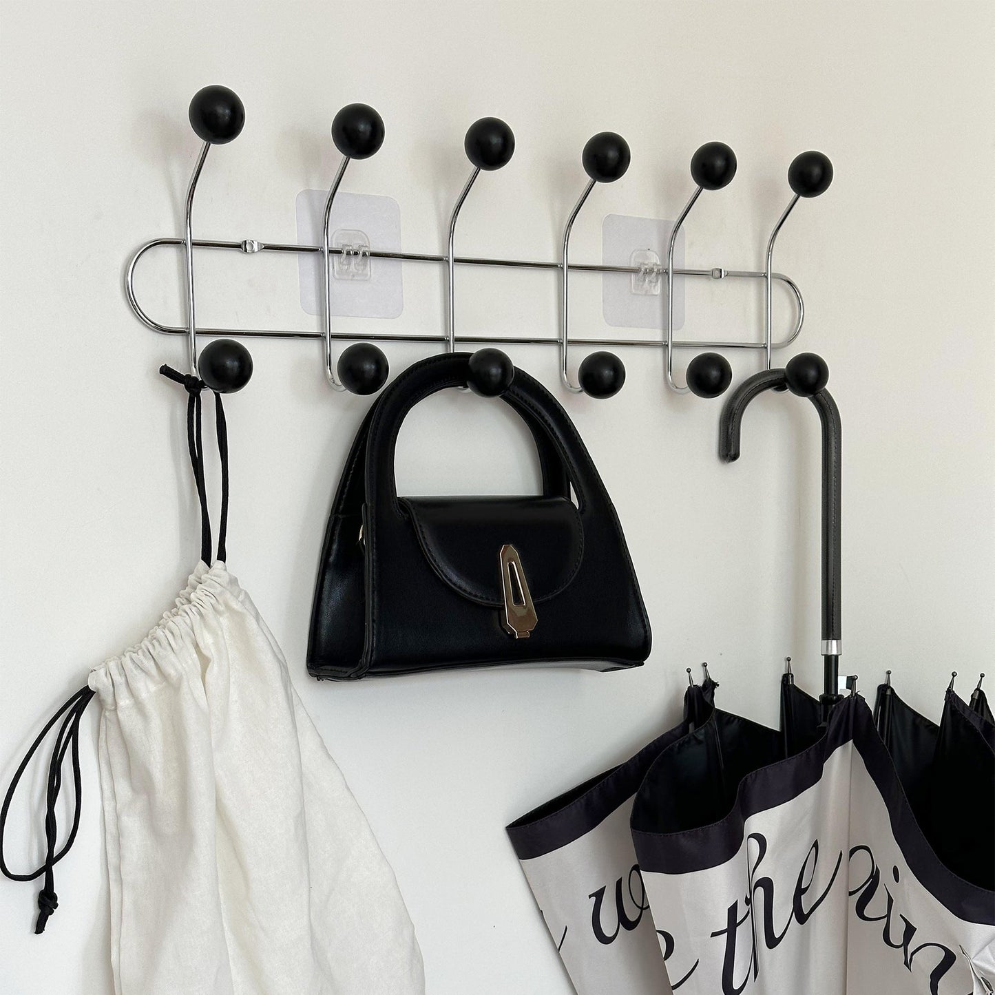 Hidden Iron Coat Hook with Storage
