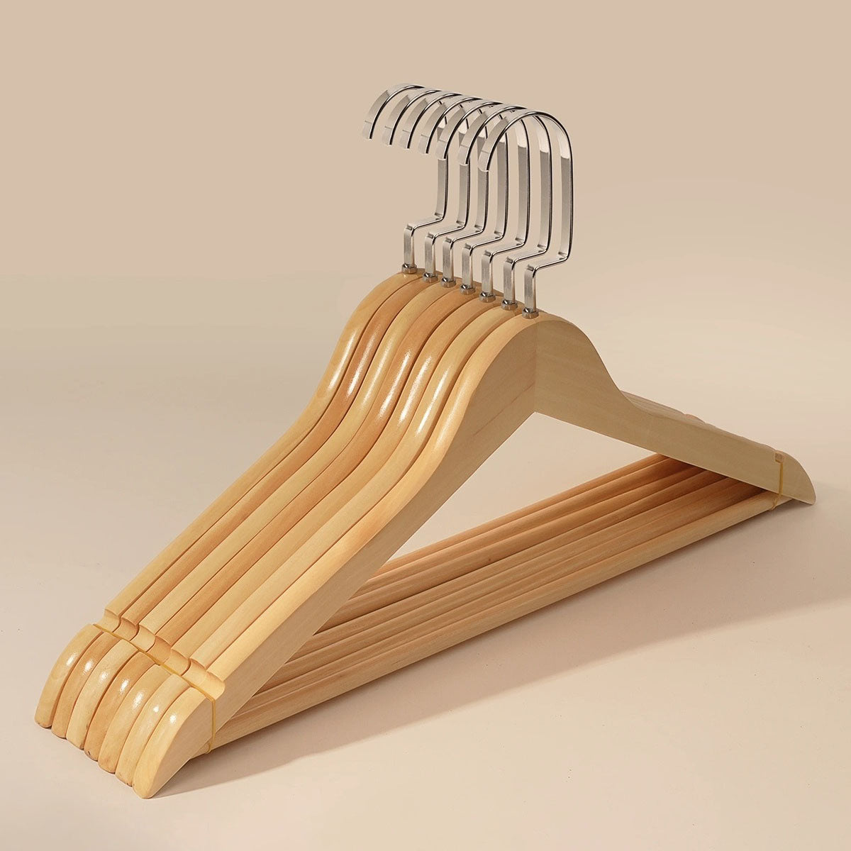Sturdy Wooden Clothes Hanger Natural Solid Drying Rack