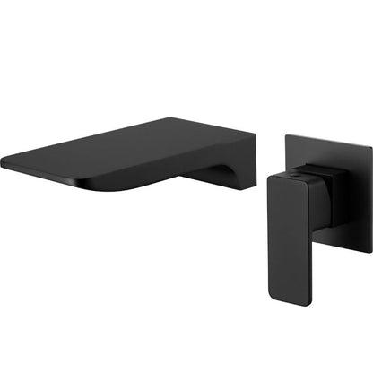 Modern Copper Waterfall Faucet Black Sink Mixer Tap