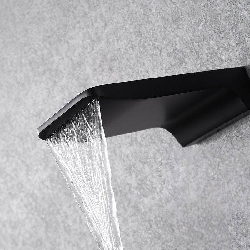 Modern Copper Waterfall Faucet Black Sink Mixer Tap