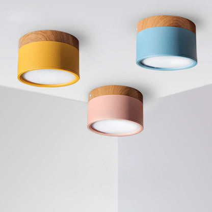 Recessed Wooden LED Downlight 12W Adjustable Color - Cofik