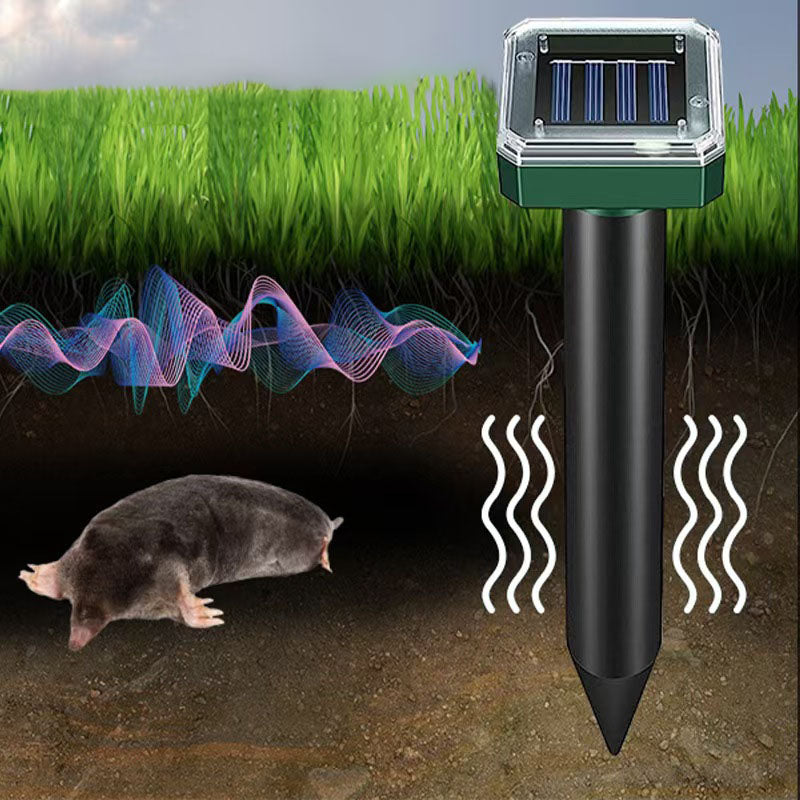 Outdoor Solar Powered Rodent Repeller Device