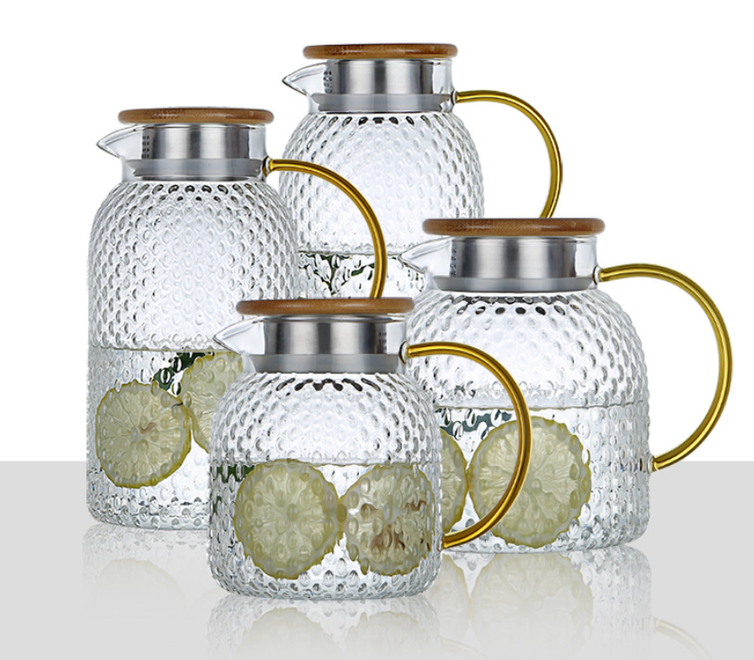 Thermal Glass Chilled Water Jug with Stone Design