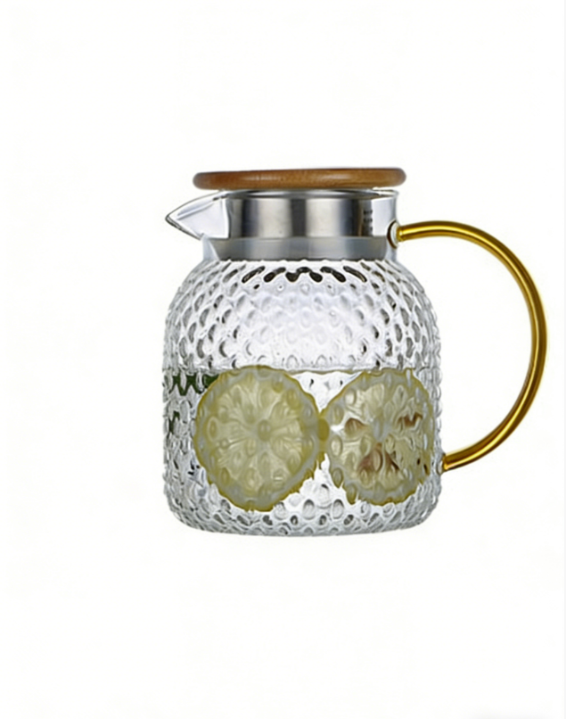 Thermal Glass Chilled Water Jug with Stone Design