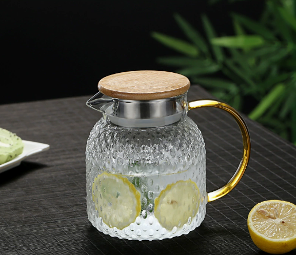 Thermal Glass Chilled Water Jug with Stone Design