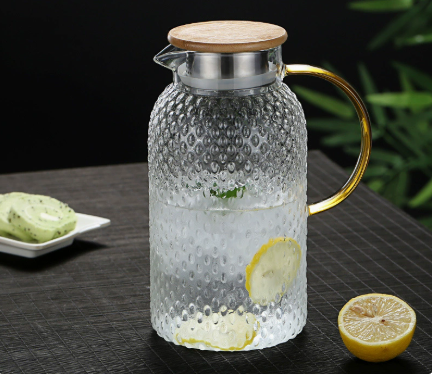 Thermal Glass Chilled Water Jug with Stone Design